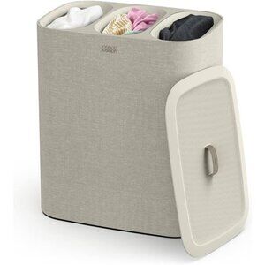 Trio 90-liter Laundry Hamper Separation Basket with lid, 3 Removable Washing Bag
